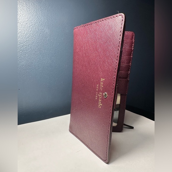 kate spade Bags Kate Spade Slim Wallet Wine Color Poshmark